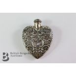 Continental Silver Heart Scent Bottle