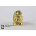 A Silver Gilt Rabbit Thimble