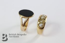 18ct Gold and Pearl Ring