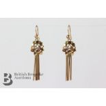 Pair of Yellow Gold Tassel Earrings