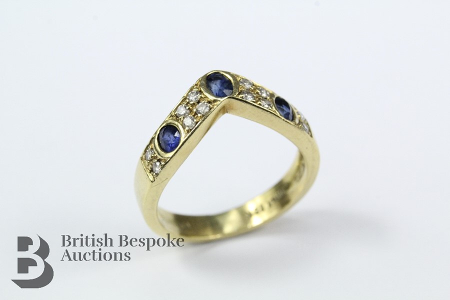 18ct Sapphire and Diamond Bracelet and Ring - Image 9 of 11