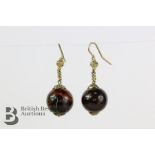 Pair of Banded Agate Earrings