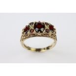 Vintage 9ct Yellow Gold and Garnet Ring