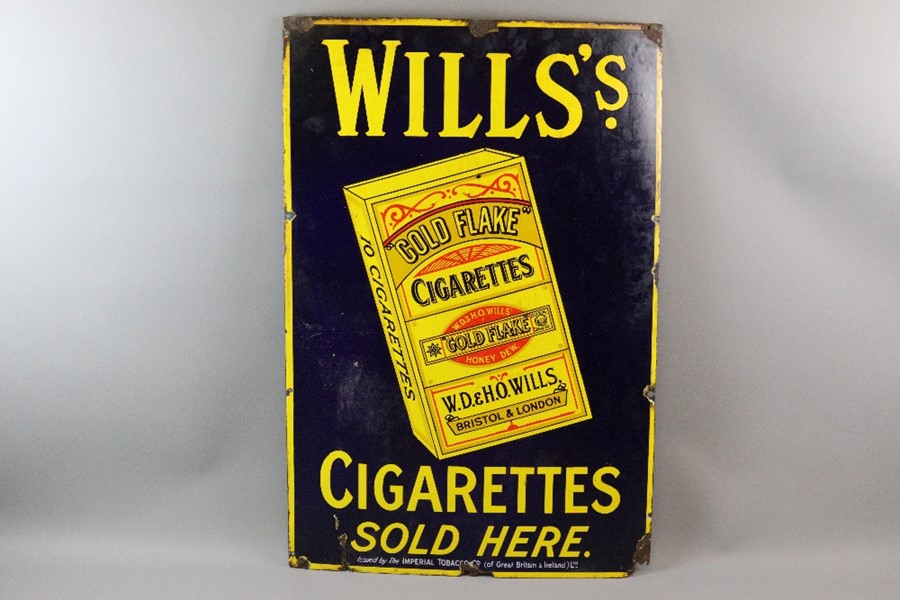 Wills Cigarette Enamel Sign