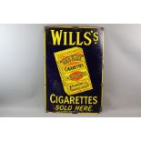 Wills Cigarette Enamel Sign