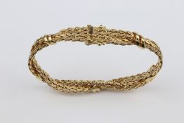 9ct Gold Lattice-Link Bracelet