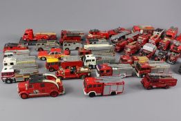 Box of 51 Diecast Fire Trucks