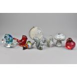 Glass Animal Paperweights