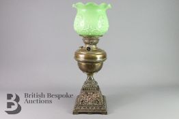 Late Victorian Brass Oil Lamp