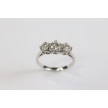 An 18ct White Gold Three Stone Diamond Ring of 1.44cts