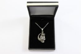 Silver Owl Pendant and Chain