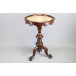 Mahogany Marble Topped Occasional Table