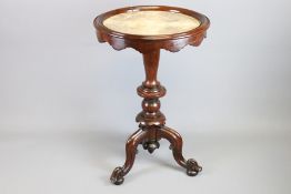 Mahogany Marble Topped Occasional Table