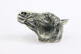 Silver-Plated Horse Head Vesta Case