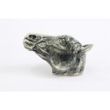 Silver-Plated Horse Head Vesta Case