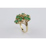 14ct Gold Emerald and Diamond Ring