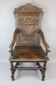 18th Century Oak Hall Chair