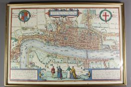 After Braun & Hogenberg Map of London