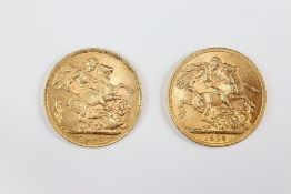 1903 Edward VII and 1912 George V Sovereigns