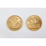 1903 Edward VII and 1912 George V Sovereigns