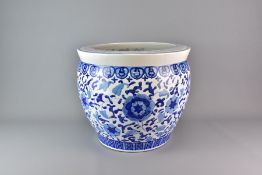 Chinese Blue and White Fish Bowl