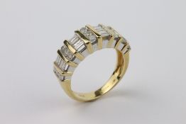 18ct Yellow Gold Diamond Hoop Ring