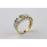 18ct Yellow Gold Diamond Hoop Ring