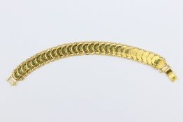 18ct+ Yellow Gold Coin Bracelet