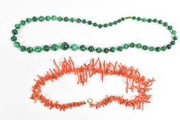 Natural Graduated Coral Necklace