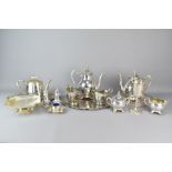 Silver Bon Bon Dish and Miscellaneous Silver Plate