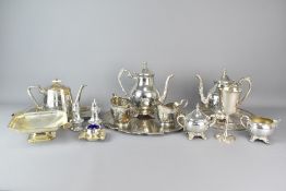 Silver Bon Bon Dish and Miscellaneous Silver Plate