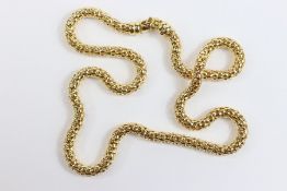 18ct Yellow Gold Basket-Weave Chain