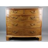Good Quality Georgian Bow Front Chest of Drawers