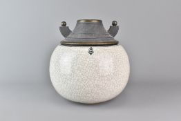 Studio Pottery Crackle Glaze Vase