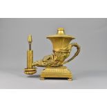 Regency Ormolu Rhyton Oil Lamp