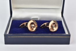 Pair of Gentleman's Gold Plated Silver Cufflink's