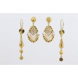 Pair of 18ct+ Gold Earrings