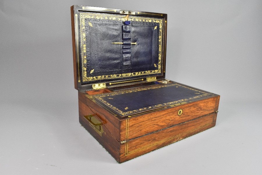 19th Century Rosewood Writing Box - Image 8 of 8