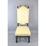 19th Century Ebonised Baronial Chair