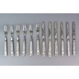 Silver Plated Fruit Knives and Forks