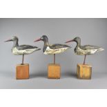 Three Decorative Treen Water Birds