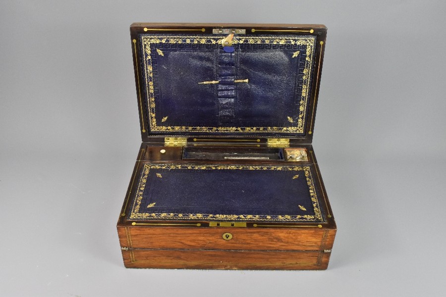 19th Century Rosewood Writing Box - Image 3 of 8