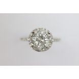 A 2.4 ct 14ct White Gold Solitaire Diamond Ring