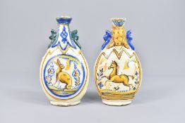 Two 18th Century Italian Majolica Flasks