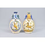 Two 18th Century Italian Majolica Flasks