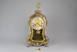 French 19th Century Boulle Leroy Paris Mantel Clock
