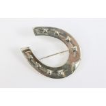 Silver Horseshoe Brooch