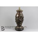 Japanese Meiji Period Bronze Lamp Base