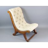 Edwardian Mahogany Framed Slipper Chair
