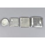 Two Silver Cigarette Cases and Two Silver Compacts